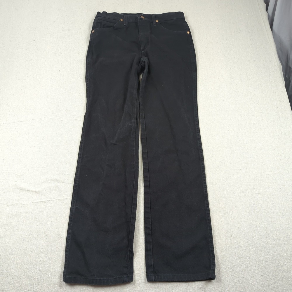 Wrangler Jeans Mens 29x32 Black Cowboy Cut 936 Western Rancher Rodeo